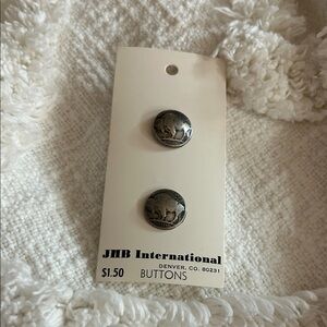 Vintage Original Package West Germany JHB International Buffalo Nickel Buttons